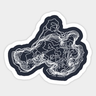 Lake Mendota (white) Sticker